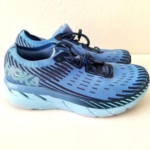 Hoka One One Clifton 5 Knit Blue Running Athletic